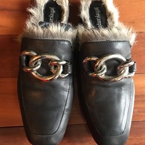 Jeffrey Campbell faux fur Slip-ons